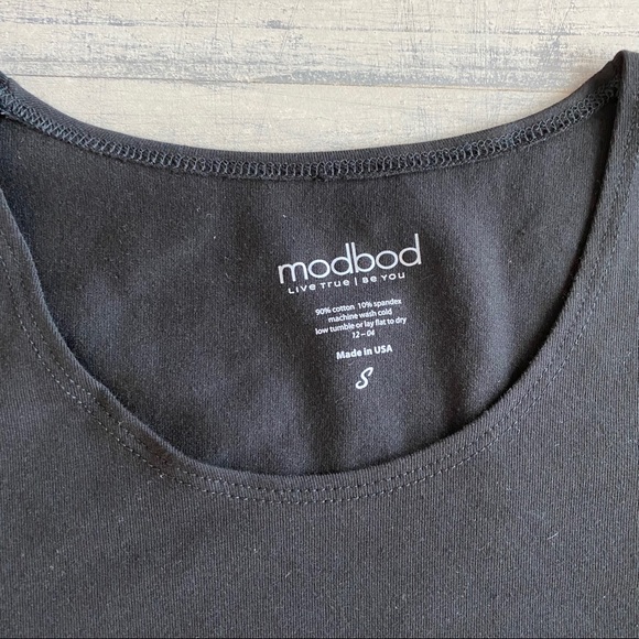 Modbod Black Long Sleeve layering tee, Slim fit - Picture 3 of 4